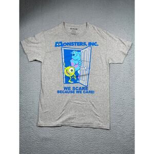 Pixar Mens Size M Monsters Inc We Scare Because We Care Graphic T-Shirt